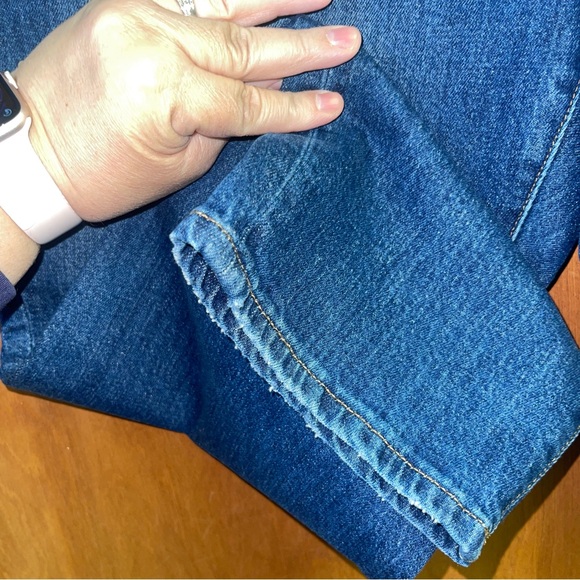 Madewell The Perfect Vintage Crop Jean Button-Front Comfort Edition Sz 33 - Picture 5 of 13